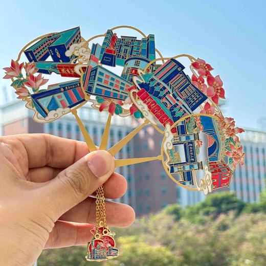 华师国风小团扇书签冰箱贴 商品图2