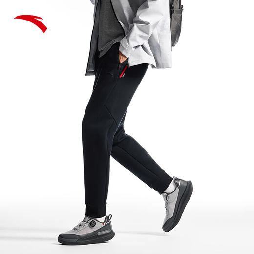 安踏（ANTA）运动长裤男秋冬新款休闲裤针织卫裤黑色运动裤束脚裤152517319S 商品图0