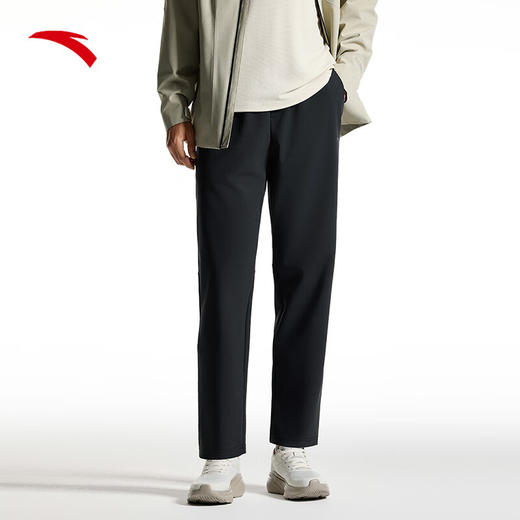 安踏舒乐加绒型动裤丨防泼水梭织运动长裤男裤直筒裤子152517519N 商品图0