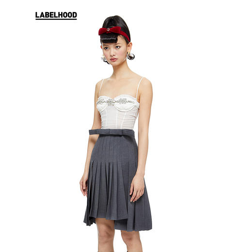 【SHUSHUTONG】蕾虎时尚镶嵌钻石拉链抹胸衣吊带经典款女 商品图2