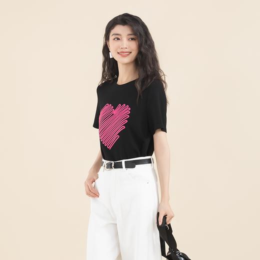 SES6BE045诗梦爱心T恤 商品图1