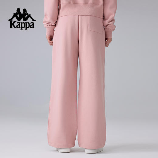 Kappa卡帕背靠背新款运动长裤女款复古针织直筒裤休闲裤宽松裤子K0F22AK62 商品图3
