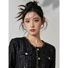 奢姿2025年春装新款大码女装简约小香风开衫胖妹妹粗花时尚外套9923352193 商品缩略图4