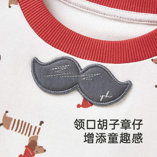 英氏儿童卫衣春夏长袖男童套头衫2025新款新年卫衣YREAJ1R003A 商品图2