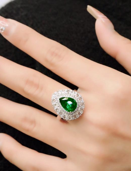 1.45ct刻面祖母绿戒指吊坠 商品图3