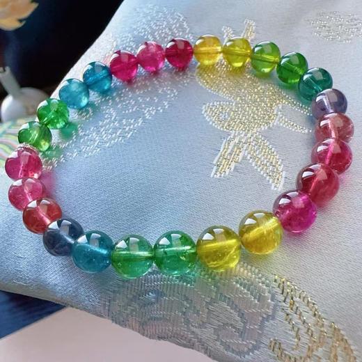 7mm-8mm单圈彩虹碧玺手串 商品图0