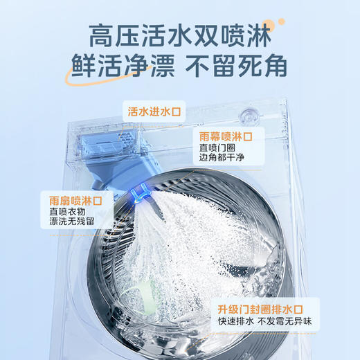 美的（Midea）10公斤滚筒洗衣机 全自动家用  纯平全嵌 元气2.0 COCO元气棒 MG10VJC3 商品图2