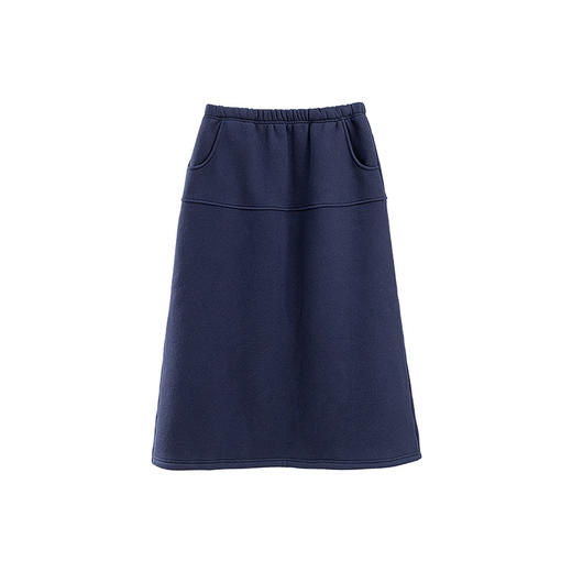 绽放旅行女装061朵/加厚棉摇粒绒全腰松紧加抽绳后开衩针织半身裙 商品图4