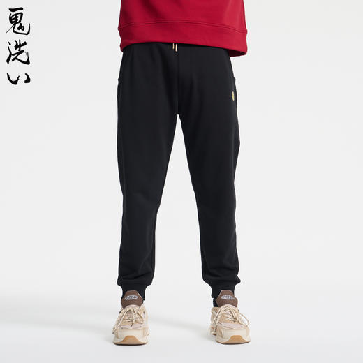 ONIARAI/鬼洗25春夏泥棒蓝福气莽莽绣花针织裤男式休闲裤 N540166 商品图2