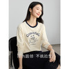 【年终特卖】熙世界2025春秋新款撞色圆领猫咪印花T恤长袖美式复古正肩上衣 商品缩略图2