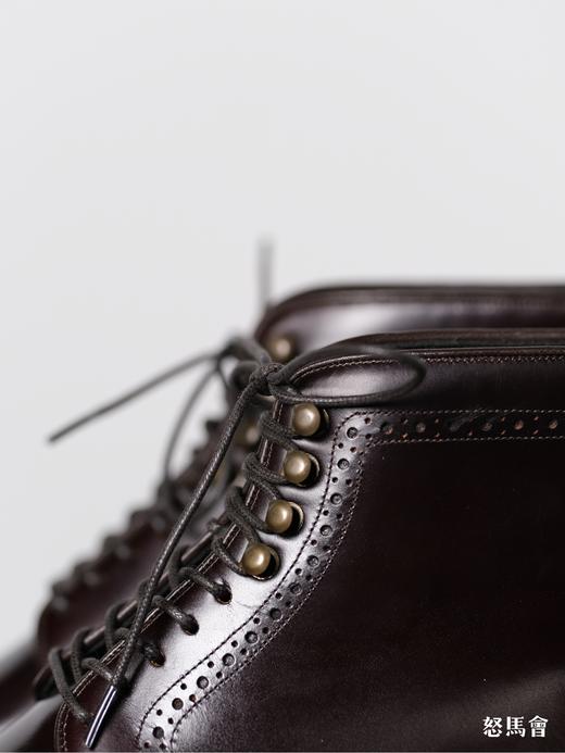 手工固特异西班牙仿马臀皮酒红色布洛克德比靴 商品图3