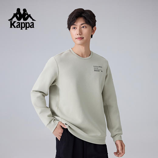 Kappa卡帕背靠背2025新款运动卫衣男圆领针织套头衫休闲长袖上衣K0F12WT41 商品图1