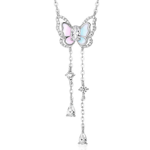 【夜光 双色】卡蒂罗/KADER 双子星夜光蝴蝶 接住招财的蝴蝶玄学！会发光锁骨链闪闪蝶舞原创设计流苏 商品图0