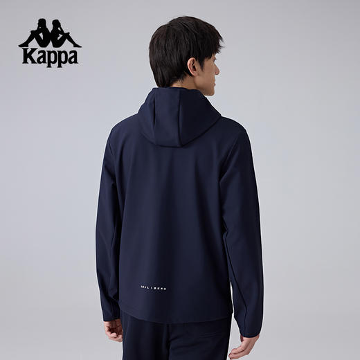 Kappa卡帕背靠背运动外套男2025新款休闲连帽夹克针织开衫上衣潮K0F12MK41 商品图3