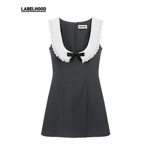 【SHUSHUTONG】蕾虎收腰短款无袖荷叶领连衣裙经典款裙装 商品图4