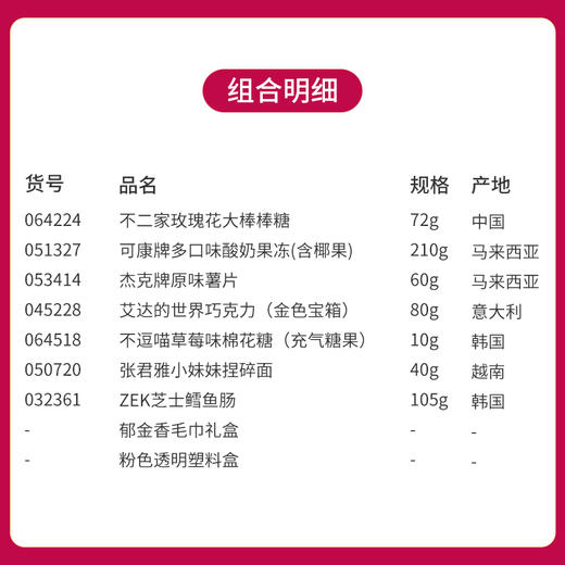 【预定款伴手礼】平安喜乐粉色透明盒子款064224*051327*053414*045228*064518*050720*032361 商品图1