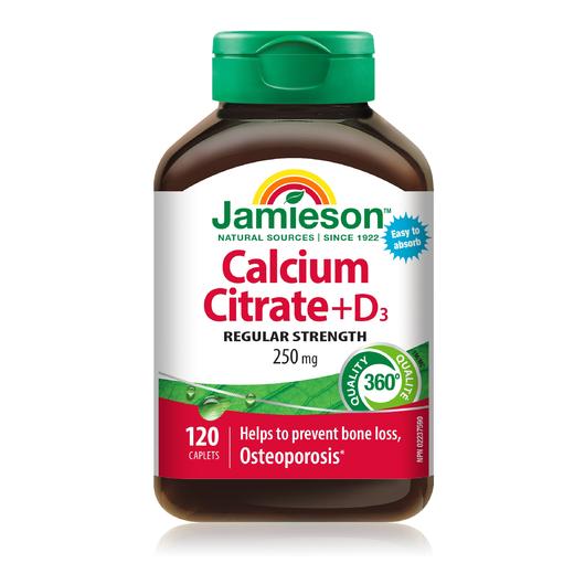 【分销】Jamieson健美生柠檬酸钙+维生素D3复合片120片250mg补钙强韧骨骼牙齿 商品图11