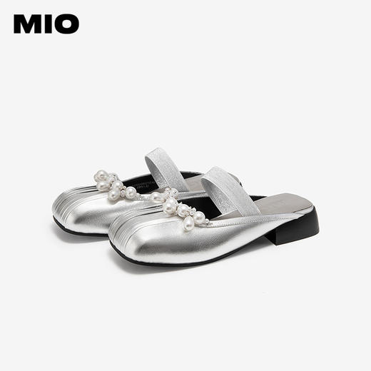 MIO米奥珍珠乐园包头拖鞋甜美可爱复古勃肯鞋女凉鞋M252250221 商品图2