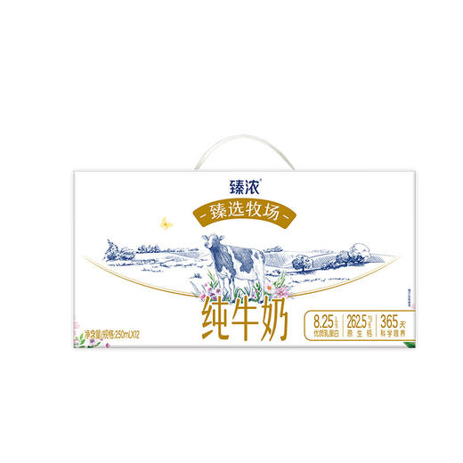 伊利臻浓甄选牧场纯牛奶250ml*12盒 商品图2