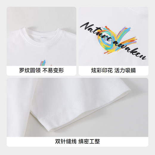 【商场同款在售】男童女童圆领短袖速干针织衫夏季新款安奈儿童装实体店同款AM511518 商品图4