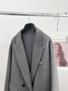 工厂反季清仓韩国订单高级灰双面羊毛大衣 商品缩略图14