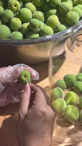 阅酒自制梅子酒３L罐装（自提赠送梅子酒专用酒杯2只）（费用含玻璃罐、白兰地、青梅、黄冰糖、制作费、邮费） 商品图3