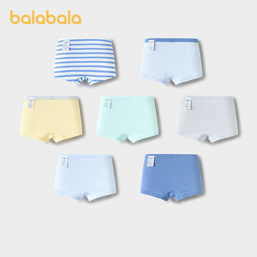 巴拉巴拉男童内裤棉平角儿童四角短裤小童中大童不夹PP亲肤七条装 商品图2