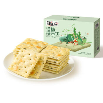 好吃点低糖海苔苏打饼干800g独立小包装 企业采购办公室分享小零食 商品图0