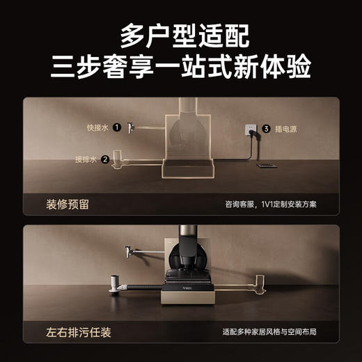添可芙万Art Station AI助力躺平款【 全能8合1 0堵免维护 人机交互】自动上下水速干智能洗地机 商品图3