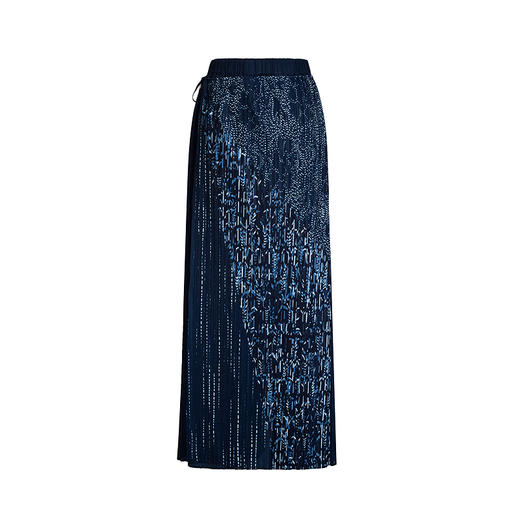 【林栖设计小店】【全弹力腰围】压褶印花裤子蓝印花纹复古优雅宽松2025春季新品阔腿裤女1951095 商品图9