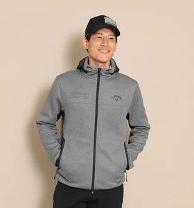 Callaway高尔夫男装秋季男士外套弹力休闲连帽运动衫