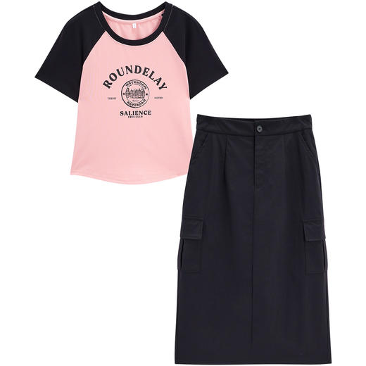 【微胖】 IEF/爱依服2025 夏季 套装大码女装休闲时尚小众设计上下套裙DP40404 商品图4