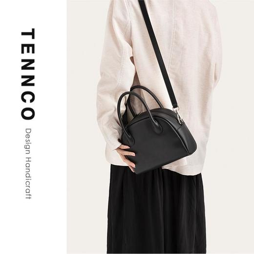 TENNCO原创【馒头包】头层自然摔牛皮手提包通勤单肩斜挎小方包女 商品图4