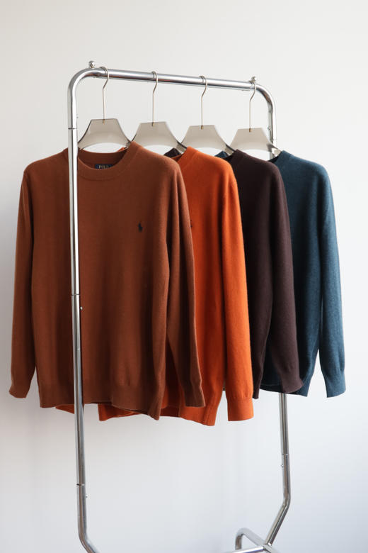 新配色到  R.L 小标圆领经典休闲羊毛羊绒衫 MY129 商品图3