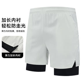 跃牌【PF系列】带内衬假两件美式篮球短裤男MK24503