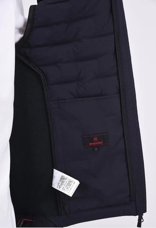 BRIEFING GOLF 男士 高尔夫字母logo几何凹凸图案混合羽绒背心马甲 商品图7
