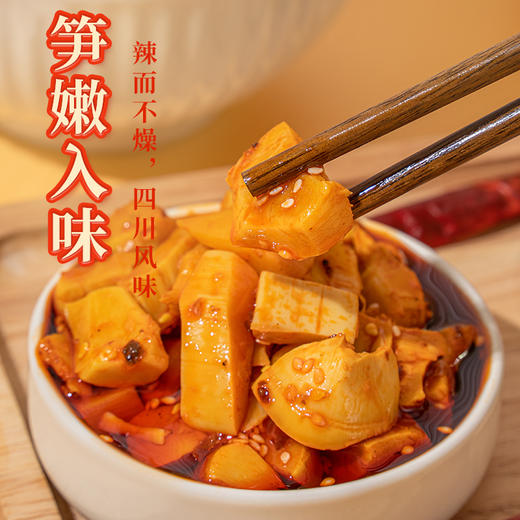 【何小胖小胖笋】红油嫩笋香辣笋丁即食下饭菜竹笋咸菜爽脆鲜嫩麻辣 商品图3