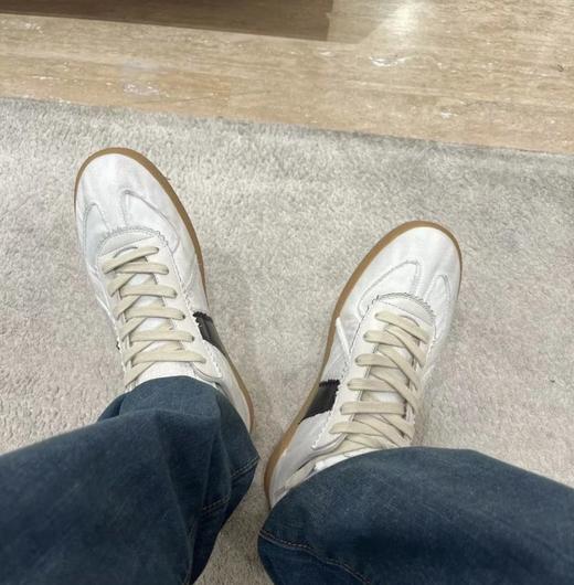 重磅！MM黑白做旧德训鞋  情侣款小白鞋  拼色帆布休闲鞋 商品图1