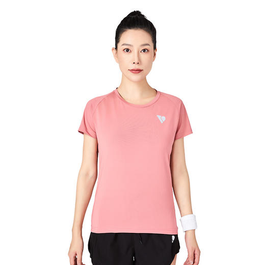 跃牌【PF系列】速干衣女短袖跑步户外宽松弹力上衣运动服休闲健身T恤21322PF 商品图4