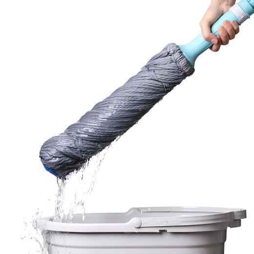 【美丽雅甩水拖】拧水拖把家用大号可替换旋转免手洗拖布墩布传统地拖+替换头 颜色随机 商品图1