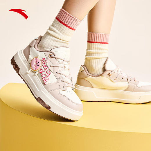 安踏萌系A道丨厚底增高女运动板鞋2025春季休闲百搭运动鞋122518033 商品图5