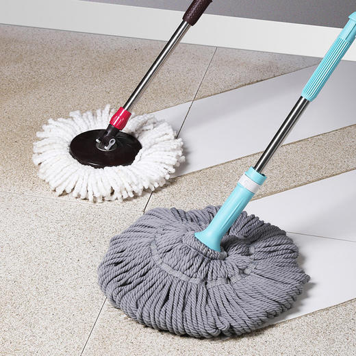 【美丽雅甩水拖】拧水拖把家用大号可替换旋转免手洗拖布墩布传统地拖+替换头 颜色随机 商品图4