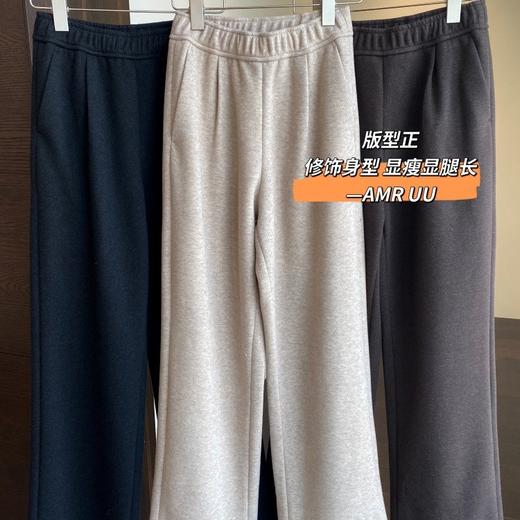 显腿长 高腰显瘦羊毛混纺直筒阔腿裤厚长裤女24秋冬新KTK421H 商品图4
