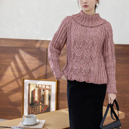 苏苏姐家乐铜高领毛衣手工DIY棒针衣服上衣毛线团材料包 商品图3