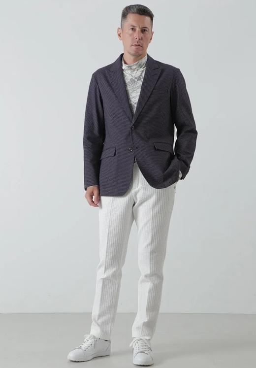 St ANDREWS 高尔夫男士 千鸟格提花弹力修身长裤 商品图0