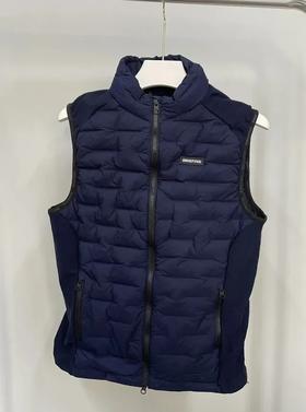 BRIEFING GOLF 男士 高尔夫字母logo几何凹凸图案混合羽绒背心马甲