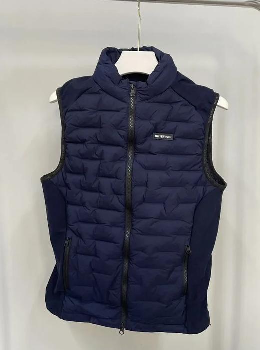 BRIEFING GOLF 男士 高尔夫字母logo几何凹凸图案混合羽绒背心马甲 商品图0