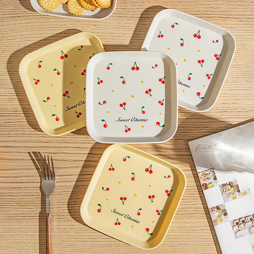 摩登主妇樱桃吐骨碟家用新款高颜值餐桌垃圾盘塑料吐骨头盘碟渣盘 商品图2