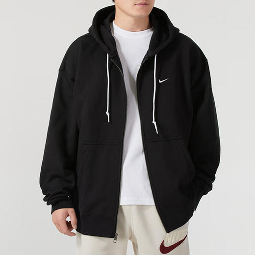 【社群秒杀】耐克外套男2024冬季新款黑色经典连帽针织休闲运动夹克DR0403-010 商品图1