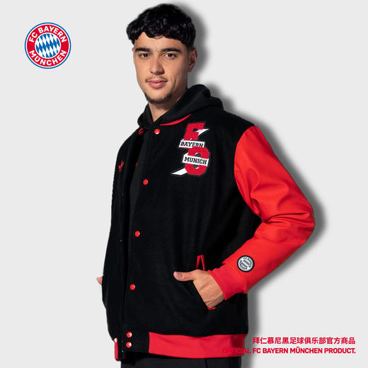 【官网同款】拜仁慕尼黑足球俱乐部｜黑红棒球服训练服运动夹克 商品图4